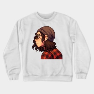 Hipster girl Crewneck Sweatshirt